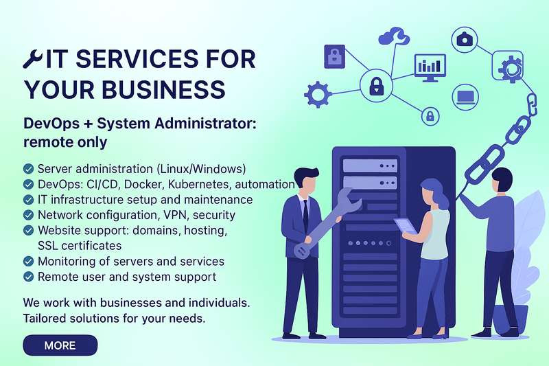 🛠 DevOps + Системный администратор (удалённо)
